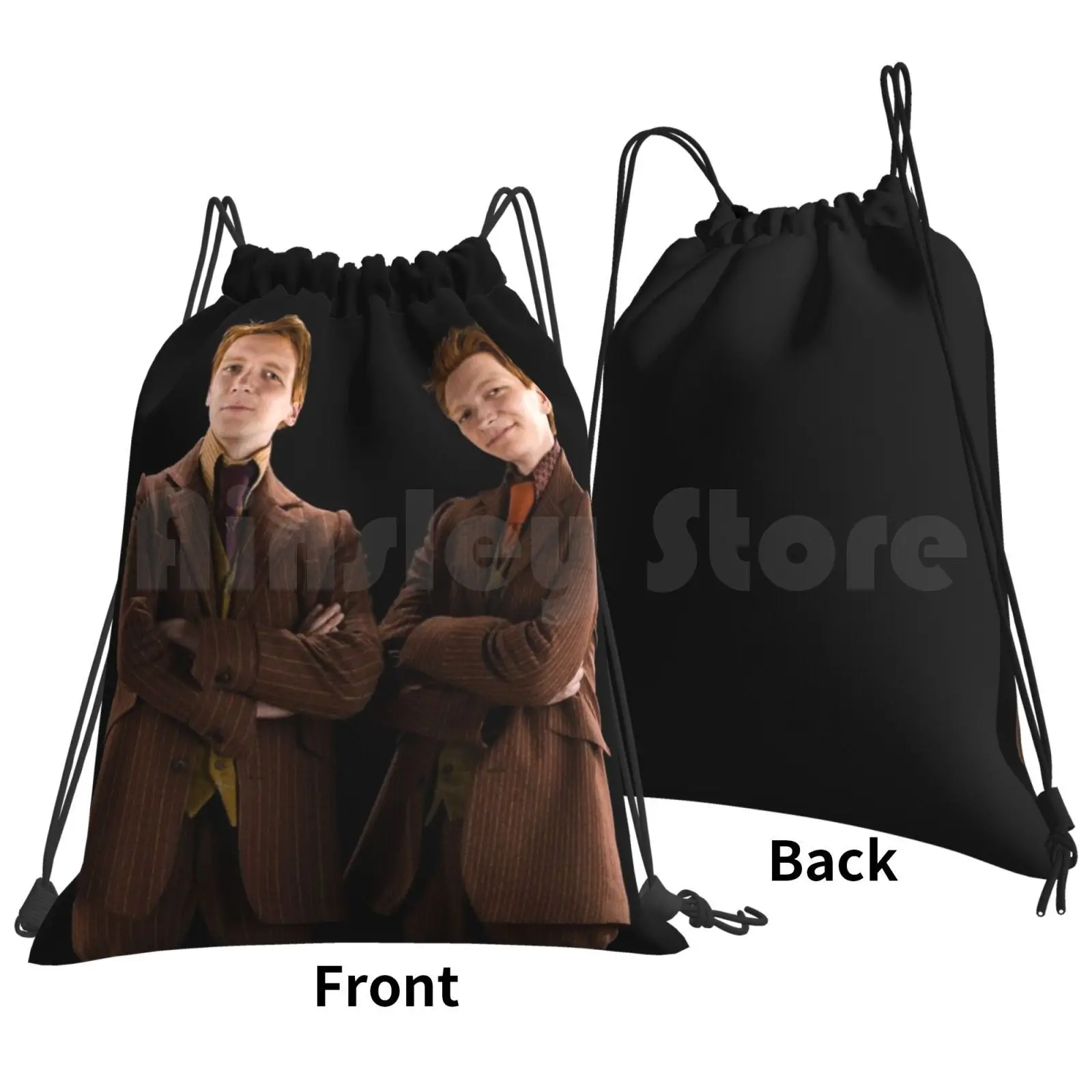 Fred And George Weasley Backpack Drawstring Bag Riding Climbing Gym Bag Fredandgeorgeweasley Jamesphelps Oliverphelps