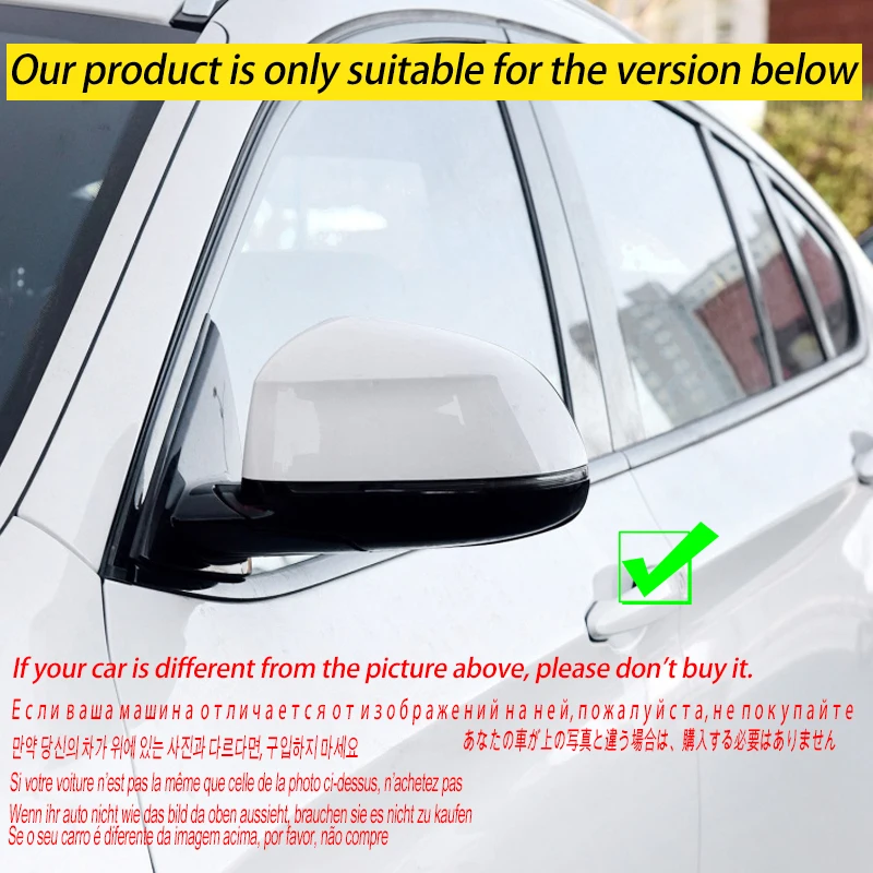 Rearview Mirror Cover Cap Carbon Fiber Look Black for BMW F25 X3 F26 X4 F15 X5 F16 X6 2014-2018