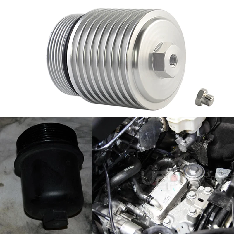 EA888 Aluminum Auto Oil Filter Housing Replaces the failure prone factory plastic housing For VW  2.0T FSI