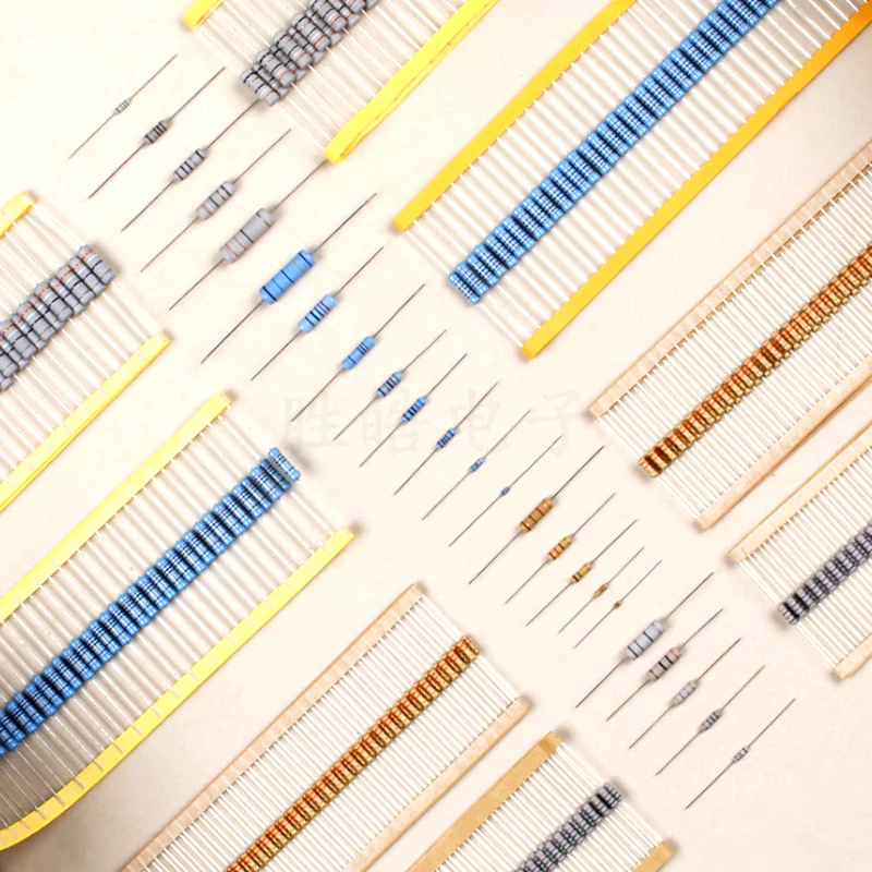 100個1/4ワット炭素皮膜抵抗5% 1R-10M 10R 47R 100R 220R 1 18k 10 18k 4K7 100 18k 560 18k 1メートル3M3オームカラーリング抵抗