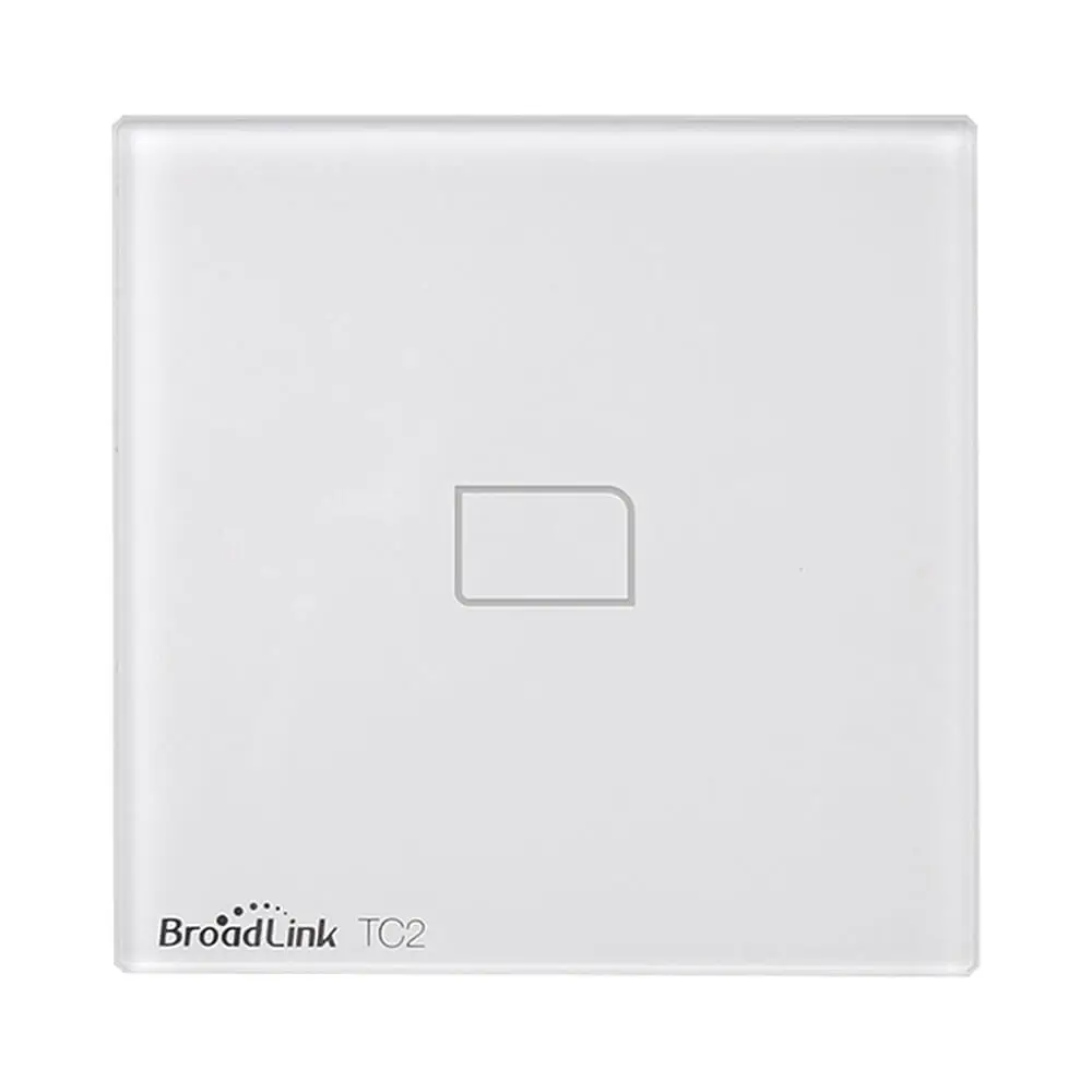 Broadlink-TC2 EU Interruptor De Luz Padrão, Design Moderno, Painel De Toque Branco, WiFi, Sem Fio, Controle Inteligente Via RM4 Pro, RM Pro