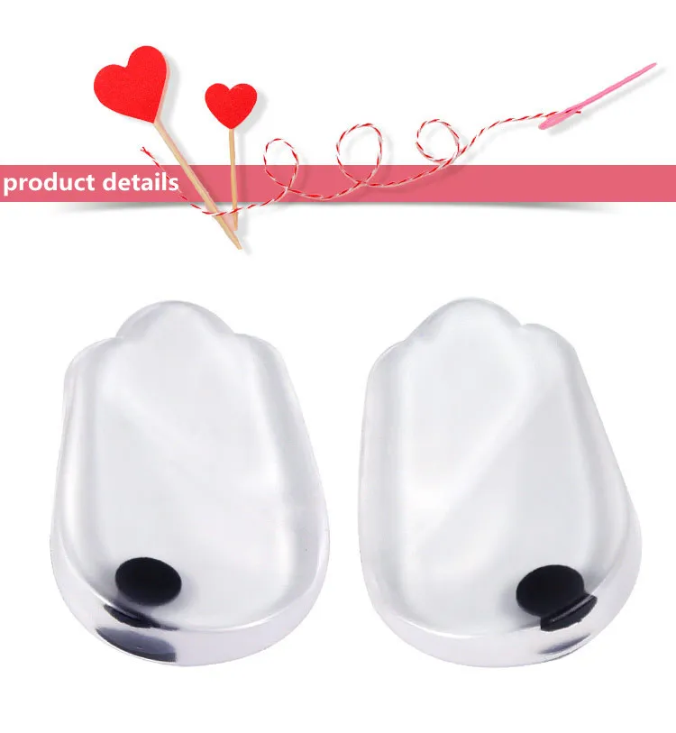 1 Pair Silicone Gel Heel Cushion Pads, Soft Foot Support Inserts, Shock Absorbing Comfort Heel Insoles for Daily Foot Care