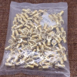 wholesale 100pcs SMA Female Jack Adapter Solder Edge PCB Straight Mount RF Copper Connector Plug Socket