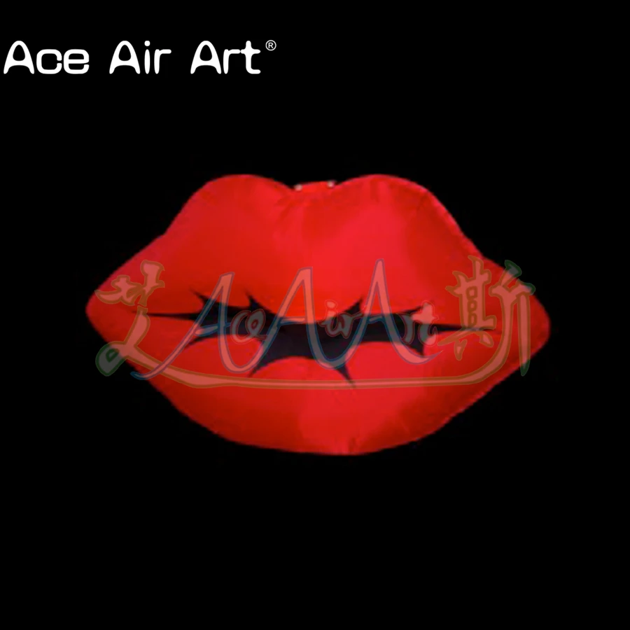 

6.6ft/8ft/10ft Elegant Inflatable Red Lips With Lights For Valentine's Day/Advertising/Party Decoration Made By Ace Air Art