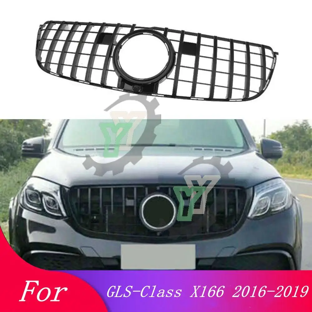 Car front bumper grille Upper racing grill for Mercedes-Benz X166 GLS-class GLS500 GLS350 GLS320 GLS400 SUV 2016 2017 2018 2019