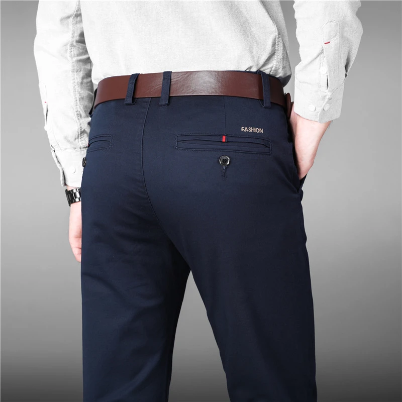 

2020 Luxury Straight Business Casual Men Pants High Quality Designer Spring Autumn Elegant Male Leisure Long Formal Trousers