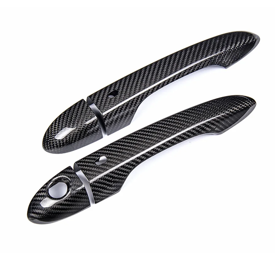 A Set Real Carbon Fiber Door Handle Cover Trim For Maserati Ghibli 2014- 2019