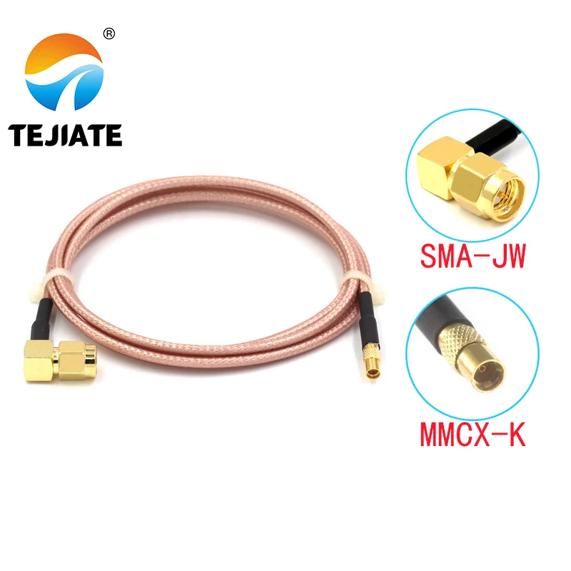 

1PCS TEJIATE Adapter Cable MMCX To SMA MMCX-K Convert SMA-JW 8-90CM 1M 1.5M 2M Length Connector RG316 Wire