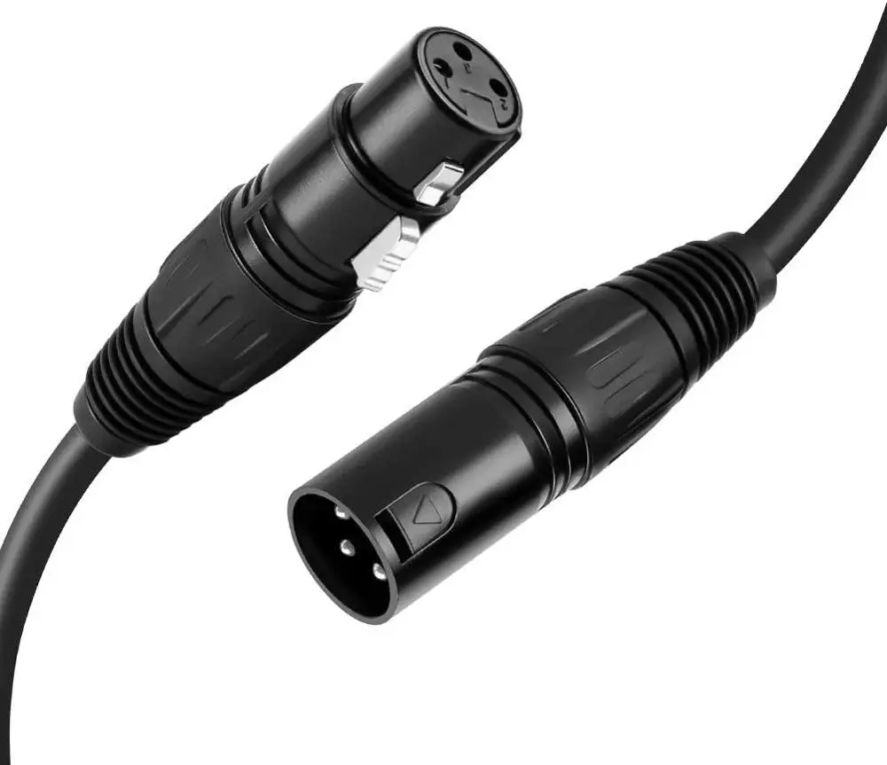 XLR Cable, XLR Male to XLR Female Balanced 3 PIN Microphone Cable Compatible with Microphone, Behringer, Speaker Systems Mixers