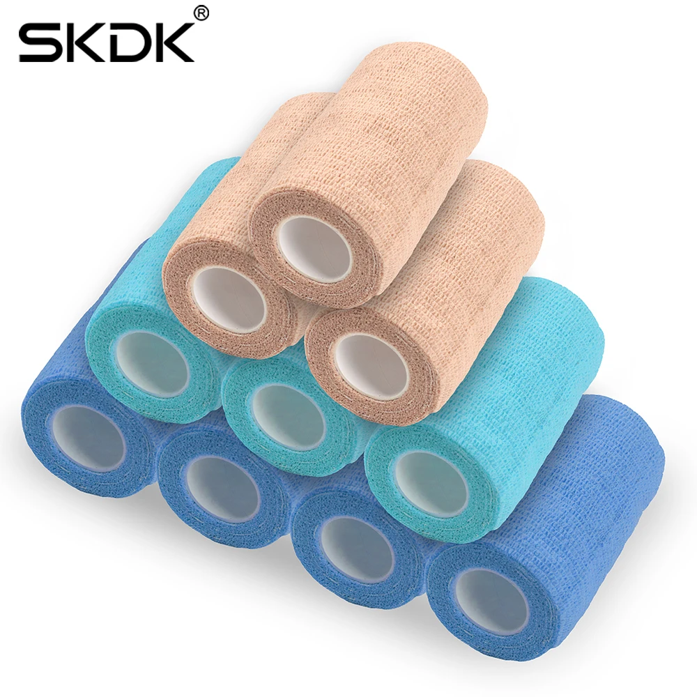 SKDK 24pc Self Adherent Cohesive Wrap Bandages Bundle Pack Non Woven Bandage Rolls Athletic Tape for Wrist & Hand Premium-Grade