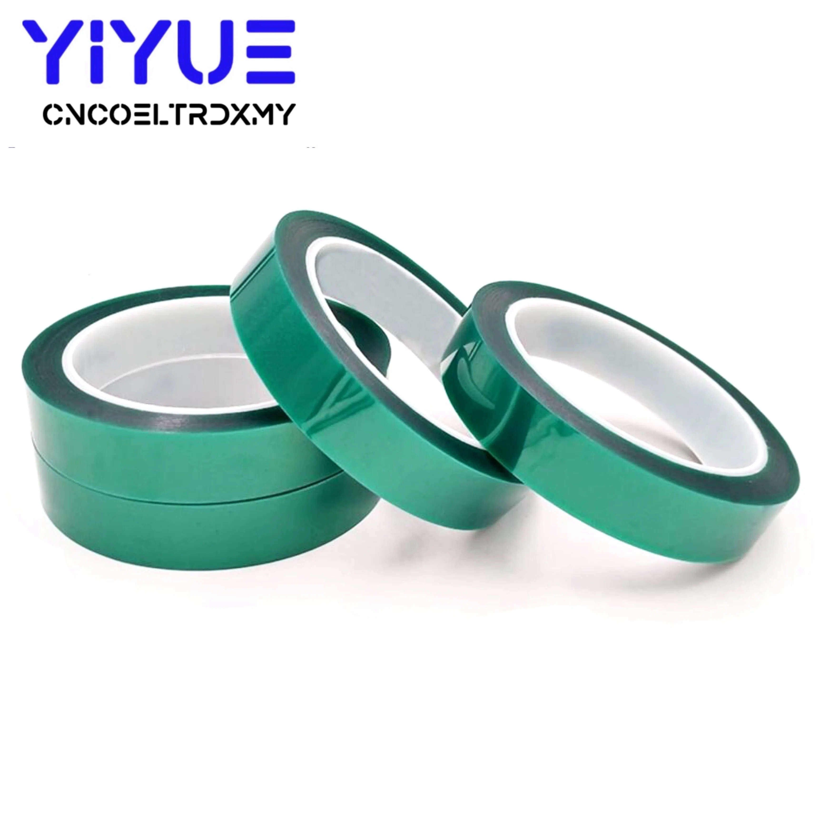 33M x 5/8/10/12/15/20/25MM Green High Temperature Resistant Tape Polyimide PET Tape For Electric Task/grills/powder coating