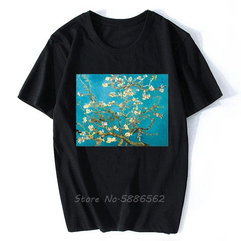 Vincent Van Gogh Almond Tree In Blossom Artist T Shirt Homme JOLLYPEACH BRAND New White Casual Short Sleeve Tshirt Men