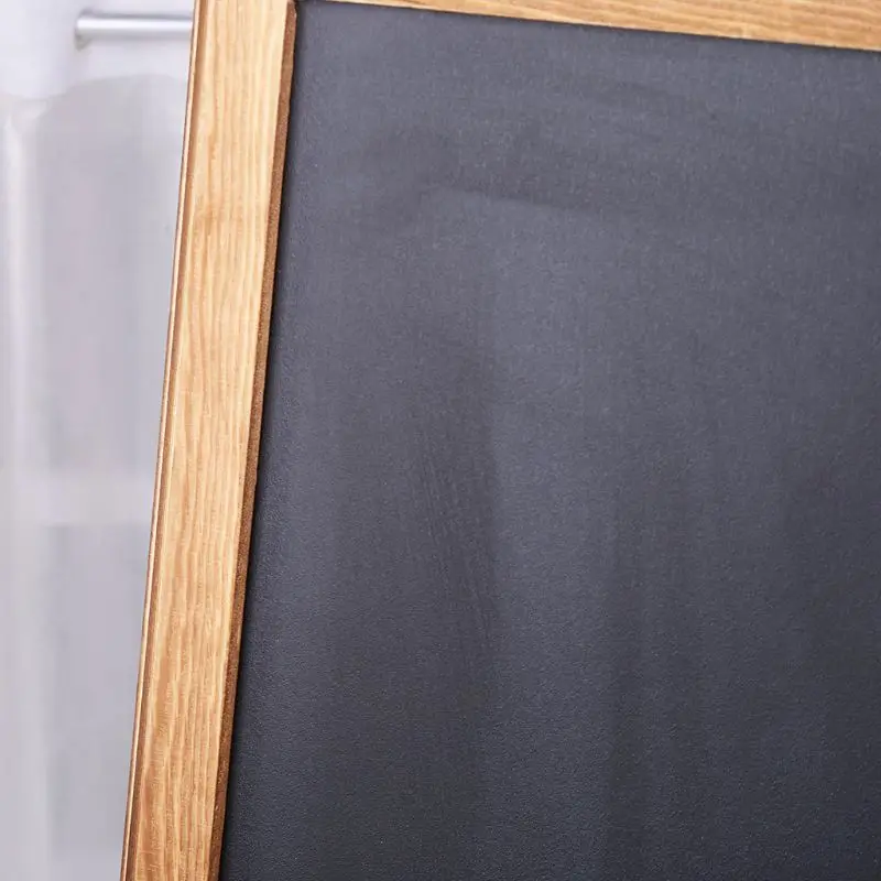 Nouveau Rectangle suspendu en bois Message tableau noir tableau mot pad signe enfants conseil qyh