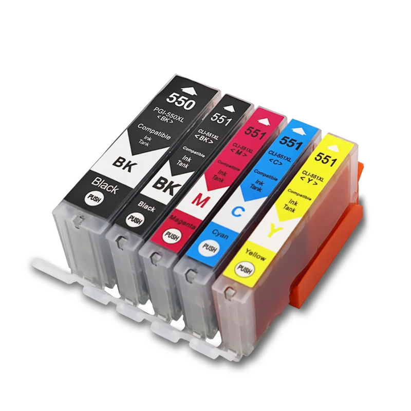 PGI550 CLI551 Pgi 550 Cli 551 Inkt Cartridges Voor Canon Pixma Mg 5450 5550 6350 6450 7150 8750 Ip 7250 mx 925 725