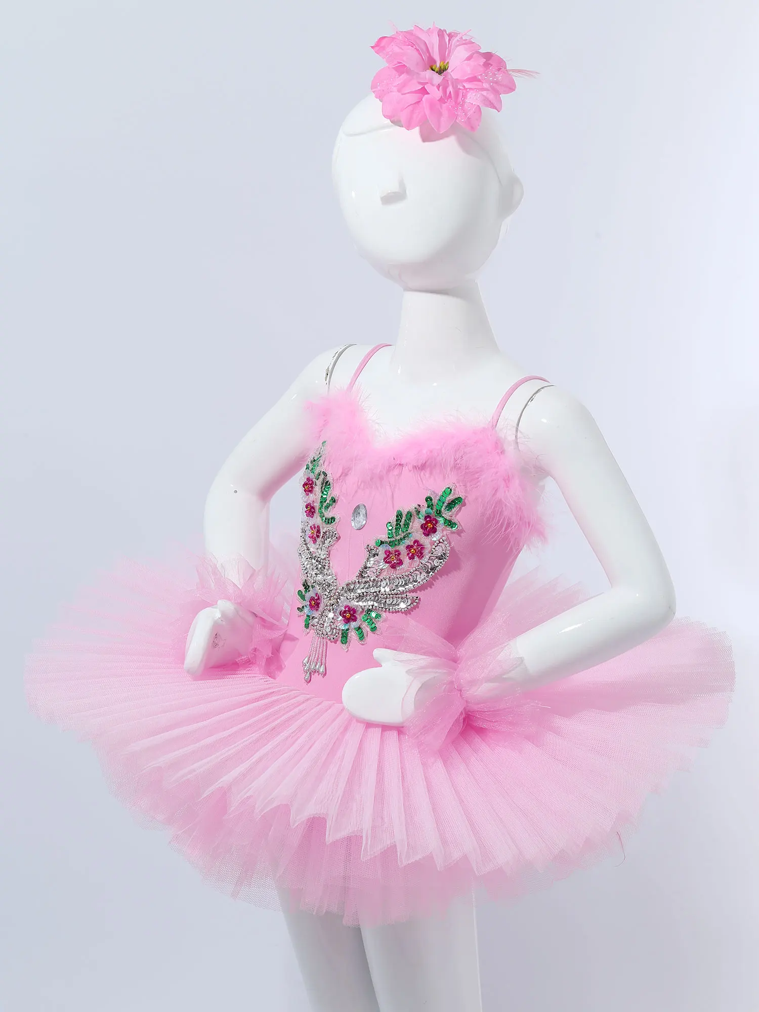 Professionelle Ballerina Ballett Tutu für Kind Kinder Kinder Mädchen Strass Pfannkuchen Ballett Tanz Kostüme Mädchen Schwan Dancewear