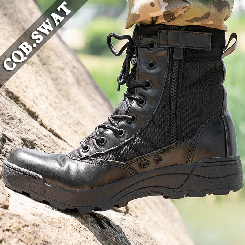 Autumn high top breathable Combat Boots Men's tactical desert land as training wear resistant mountaineering boots