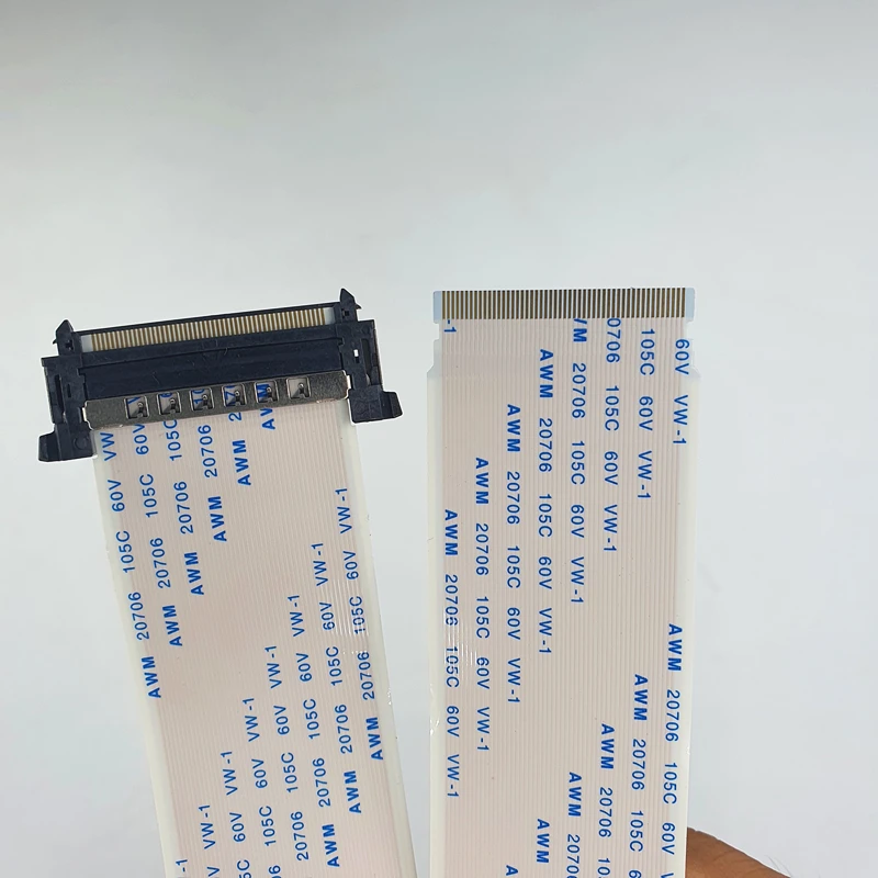 51Pin 4K HDTV LCD LED Ribbon Cable AWM 20706 20861 105C 60V VW-1 One end with socket and the other without socket 27.4MM