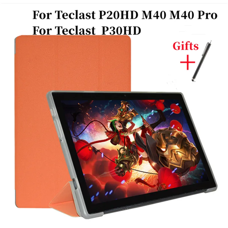 

Ultra Thin Three Fold Stand Case For Teclast P30HD 10.1inch Tablet Soft TPU Drop Resistance Cover For P20HD M40 M40Pro Tablet Pc