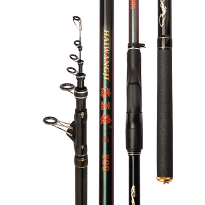 Carbon Rock Fishing Rod 3.6m 3.9m 4.2m 4.8m Powerful Telescopic Spinning Fishing Rod Travel Carp Pole Long Cast Surfing Rod