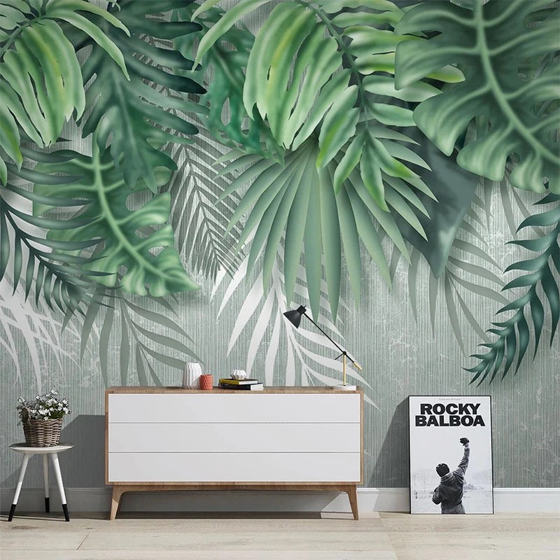 Plant Green Leaves Custom 3D Photo Wallpaper Mural Home Decor Living Room Bedroom Sofa TV Background Waterproof Wall Covering