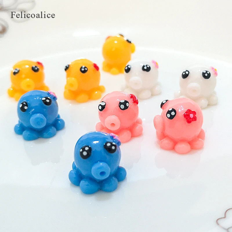 10Pcs/lot Kitchen Toy Octopus Slime Additives Charm Supplies Kit DIY Accessories Crafts Filler For Cloud Clear Crunchy Slime Toy