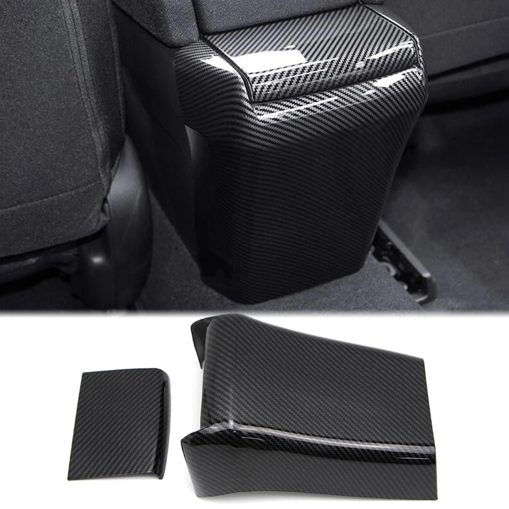 

Rear Seat Center Armrest Box Anti Kick Cover Trim for Honda Civic 2016 2017 2018 2019 Carbon Fiber Style Interior Styling