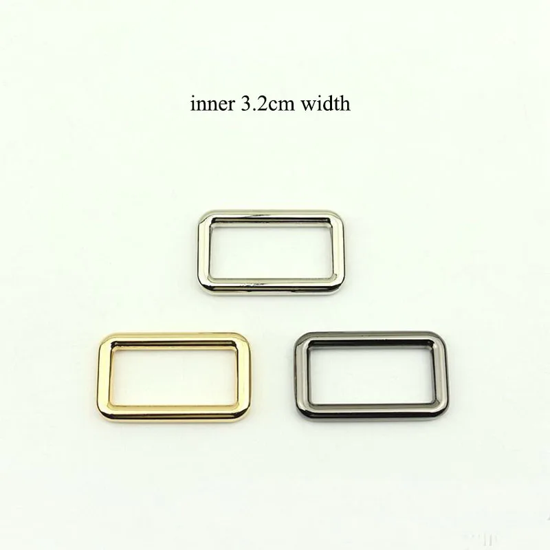 

20pcs 32mm Metal Square O D Ring Buckles Bag Adjustable Rectangle Buckle DIY Backpack Straps Shoes Garment Leather Accessories