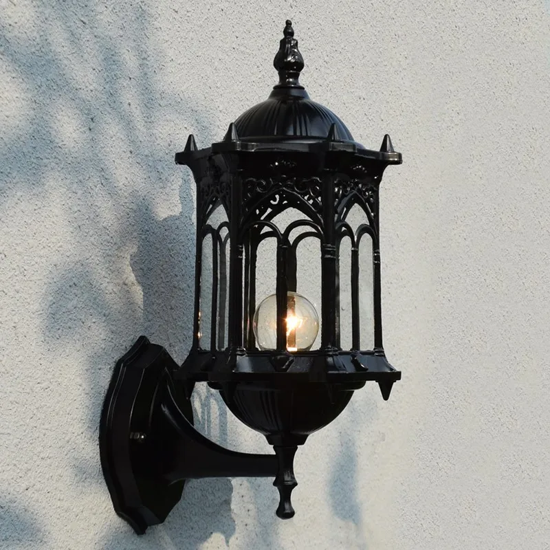 Retro lampada da parete E27 antiruggine impermeabile da esterno Gateway da giardino applique cortile corridoio Villa reggiseno balcone residenziale