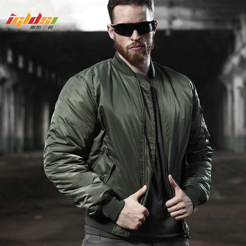 

Men's Winter Military Jacket Outwear Coats Cotton Padded Flight MA-1 Bomber Jacket Coat Casual Varsity Baseball Jackets S-2XL