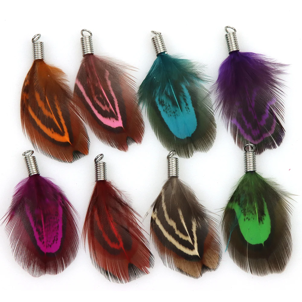 3.5CM/4.5CM10PCS Natural Feather Tassel Pendant Jewelry Furniture Decoration DIY Bracelet Necklace Earring Making Pendant