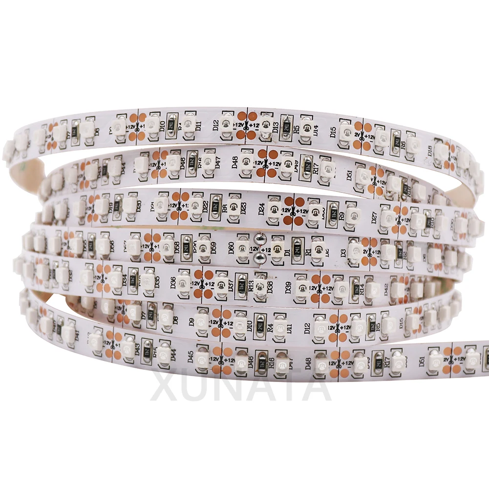 SMD 2835 5050 Led Strip Light 12V 5m Orange White Warm White 120LED 60LED Pixle Strips Tape Lamp Waterproof White / Black PCB