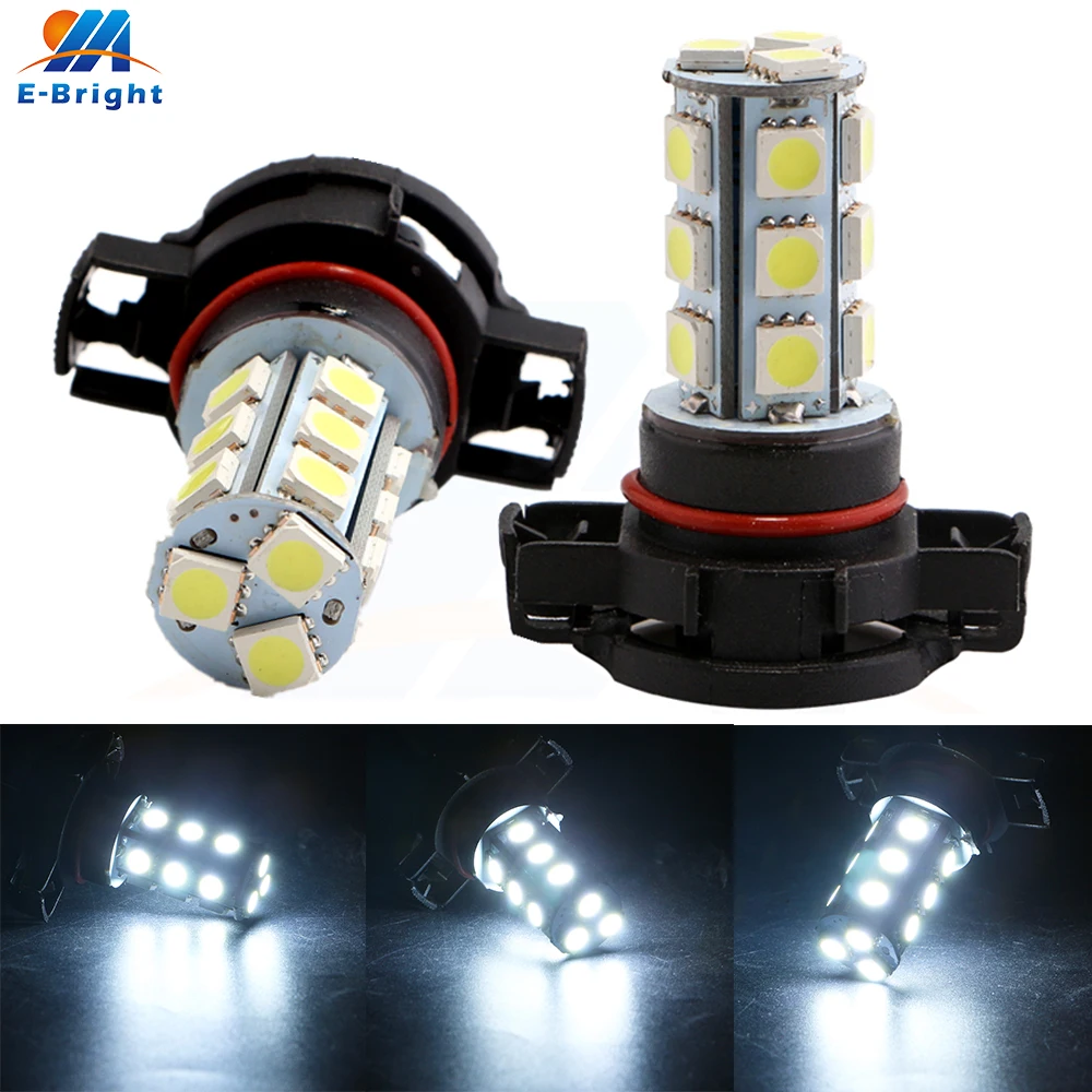 2pcs 12V PSX24W 5050 18SMD 8000K Fog Light Motorcycle Headlights Electric Car Led Bulb Indicator Light Off Road Driving Lamp