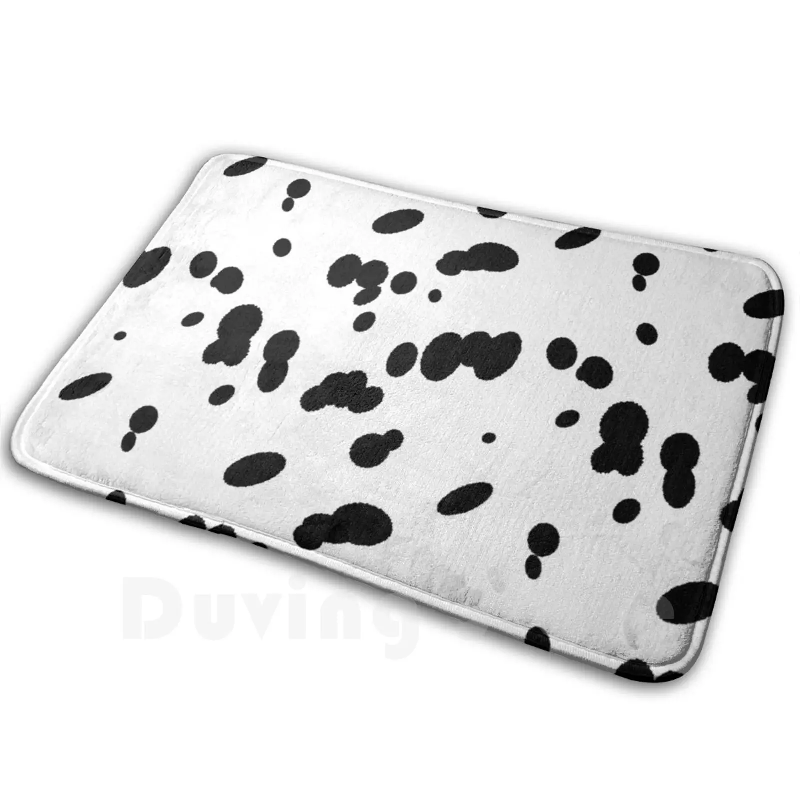 Dalmatian Spots Dog Fur Pattern Carpet Mat Rug Cushion Soft Dalmatian Dog Black Spots Dog Walking Dog Walker Spotted