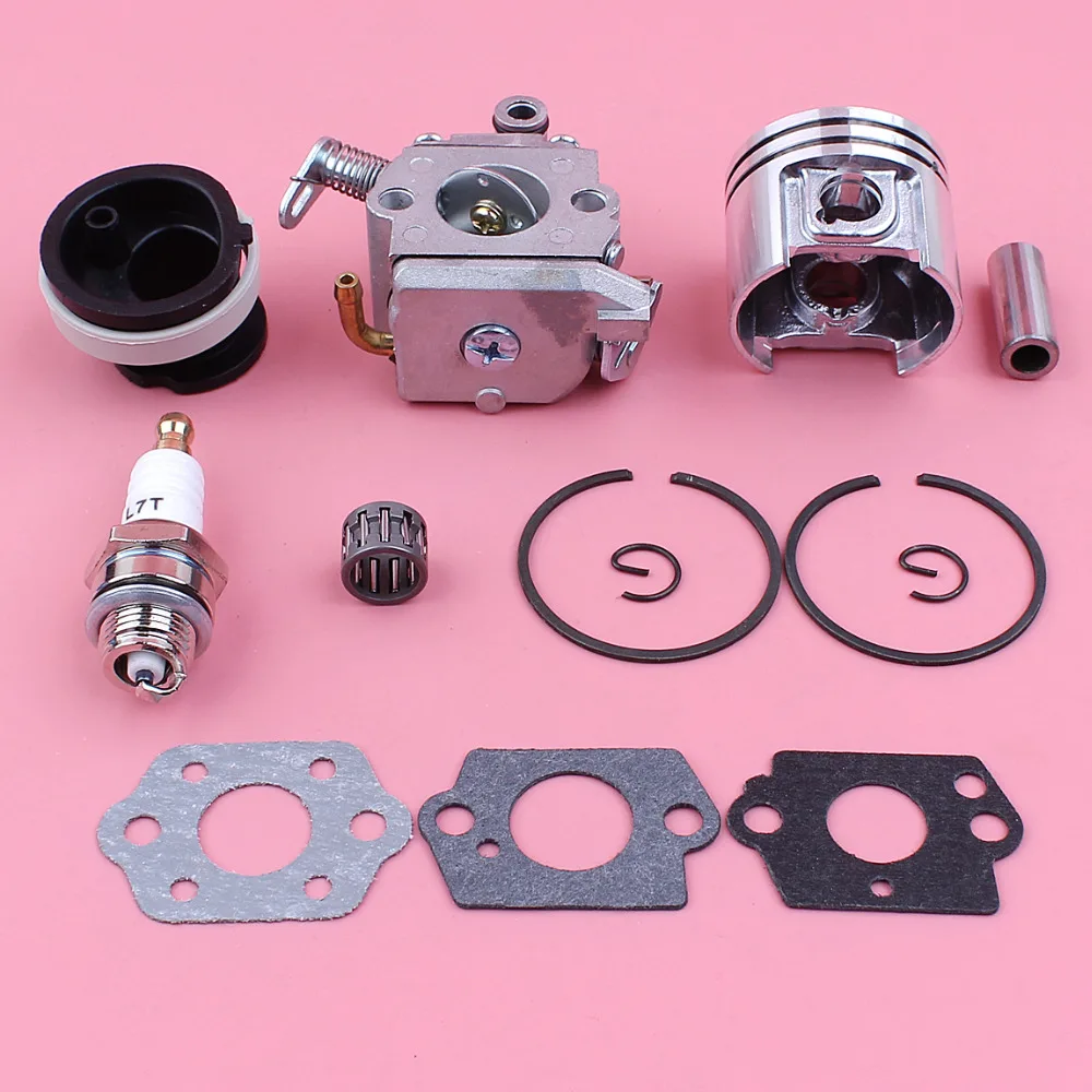 기화기 38mm 피스톤 흡기 매니 폴드 키트 Stihl MS180 018 MS 180 전기 톱 교체 부품 1130 120 0603 бензопила
