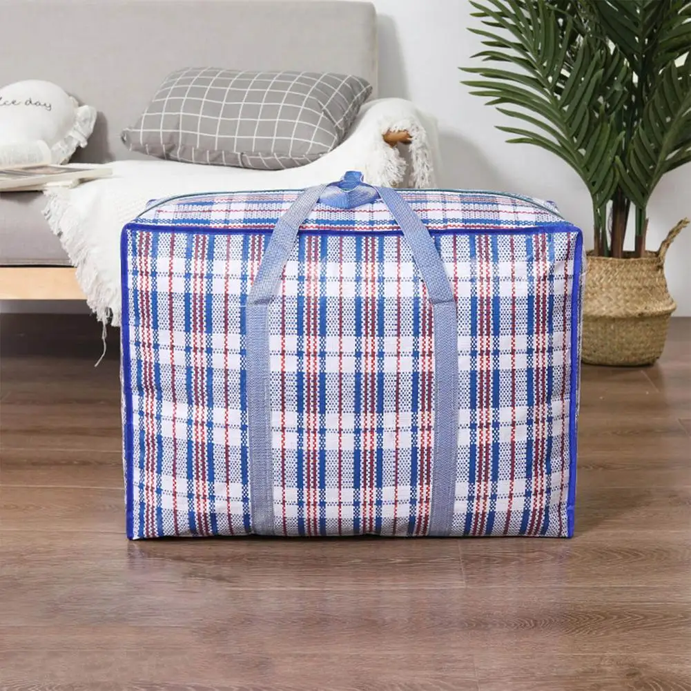 Laundry Bags Reusable Plastic Jumbo Laundry Zipped Large Strong Shopping Home Storage Bag Moving House Essentials For Storing Cl