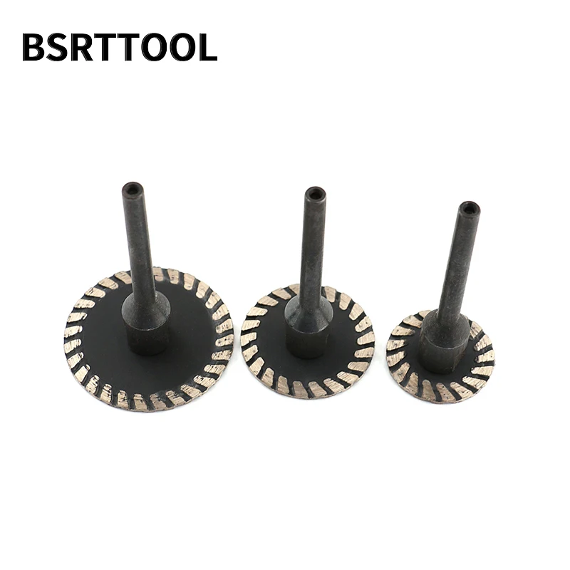 BSRTTOOL Mini gambo rimovibile da 6mm con diamante Turbo lama per sega lama per speleologia diamantata per incisione su pietra in marmo granito