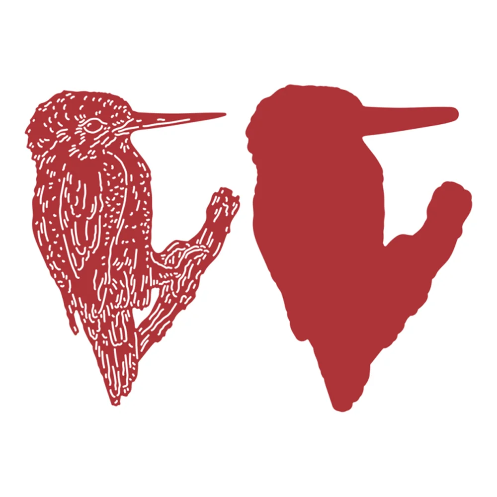 2021 New Diy Gift Two Red Robins Beauty with Wings Metal Cutting Dies Card Series Scrapbook Paper Craft Knife Mold Blade Punch