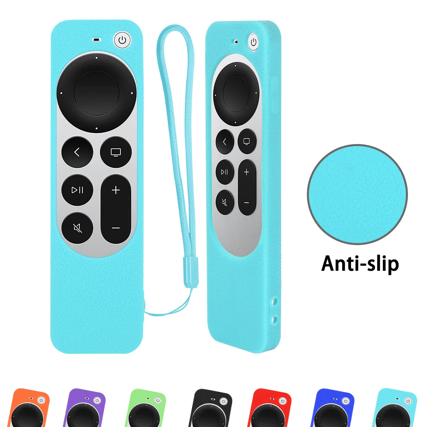 Shock Proof Silicone Protective Case Waterproof Covers Lightweight Anti Slip Rectangle for Apple TV 4K Siri Remote Control