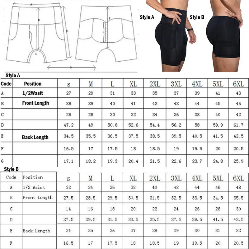 Hip Enhancer Booty Padded Underwear Men\'s Panties Body Shaper Seamless Butt Lifter Bodyshorts Shapewear Boxers