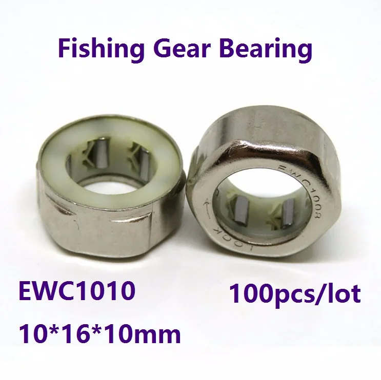 

100pcs/lot HF1010 EWC1010 10*16*10mm Outer hexagonal One Way Clutch Needle roller Bearing Fishing Gear Bearing 10×16×10mm