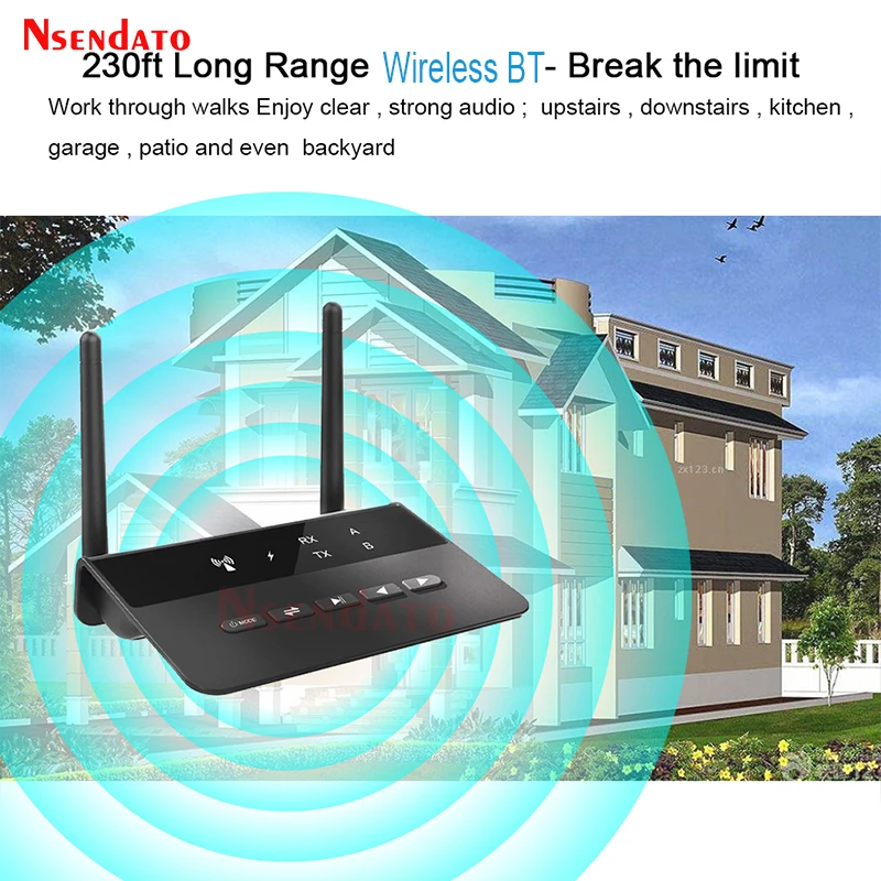 Аудиоприемник Bluetooth 5,0, 80 м, aptX LL, AAC, SBC, 3,5 мм, Aux, беспроводной аудиоадаптер, музыка для ТВ, автомобиля, ПК, наушников