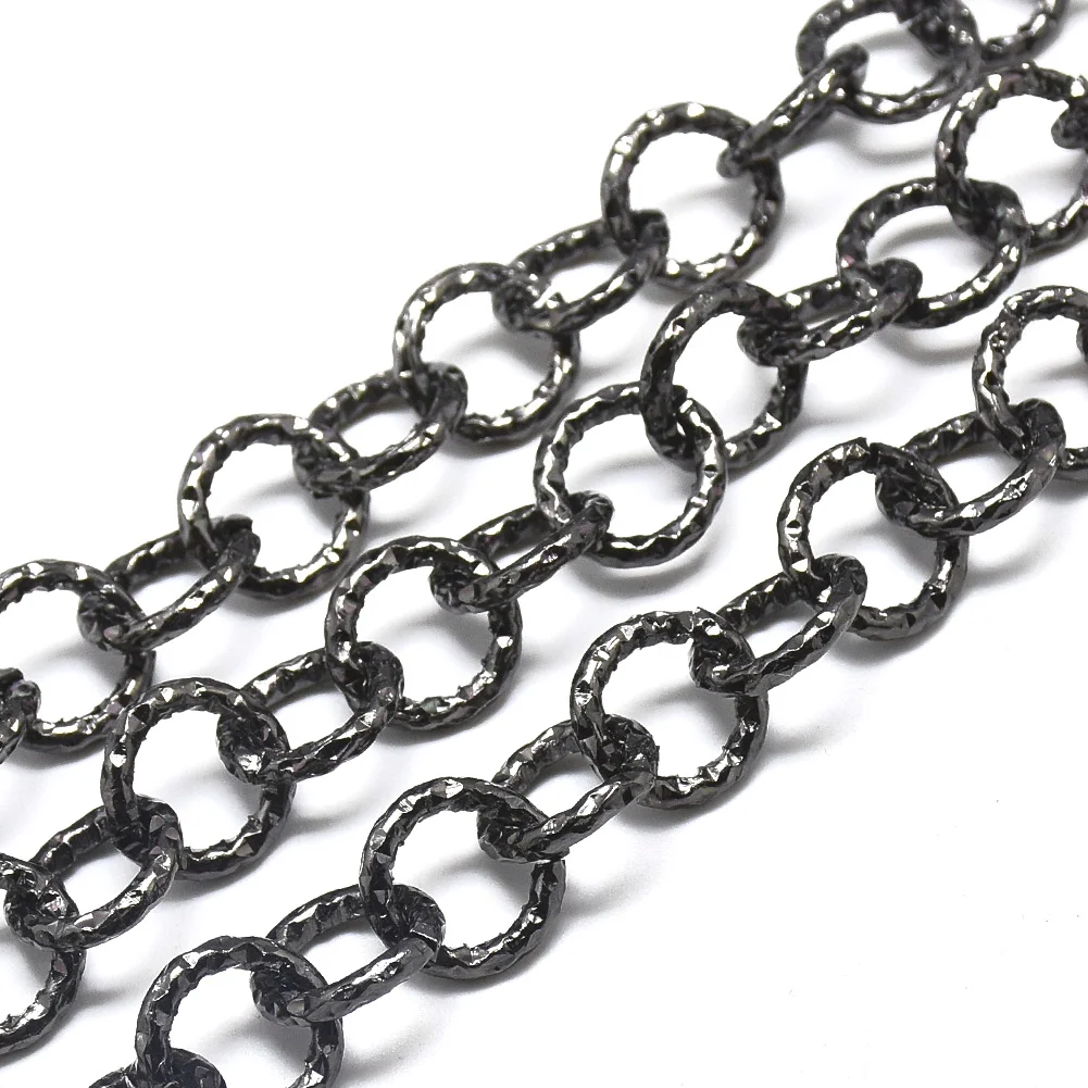 

10m/roll Aluminium Textured Chains Rolo Link Twist Chain For Bracelet Necklace DIY Jewelry Findings Making Accessories