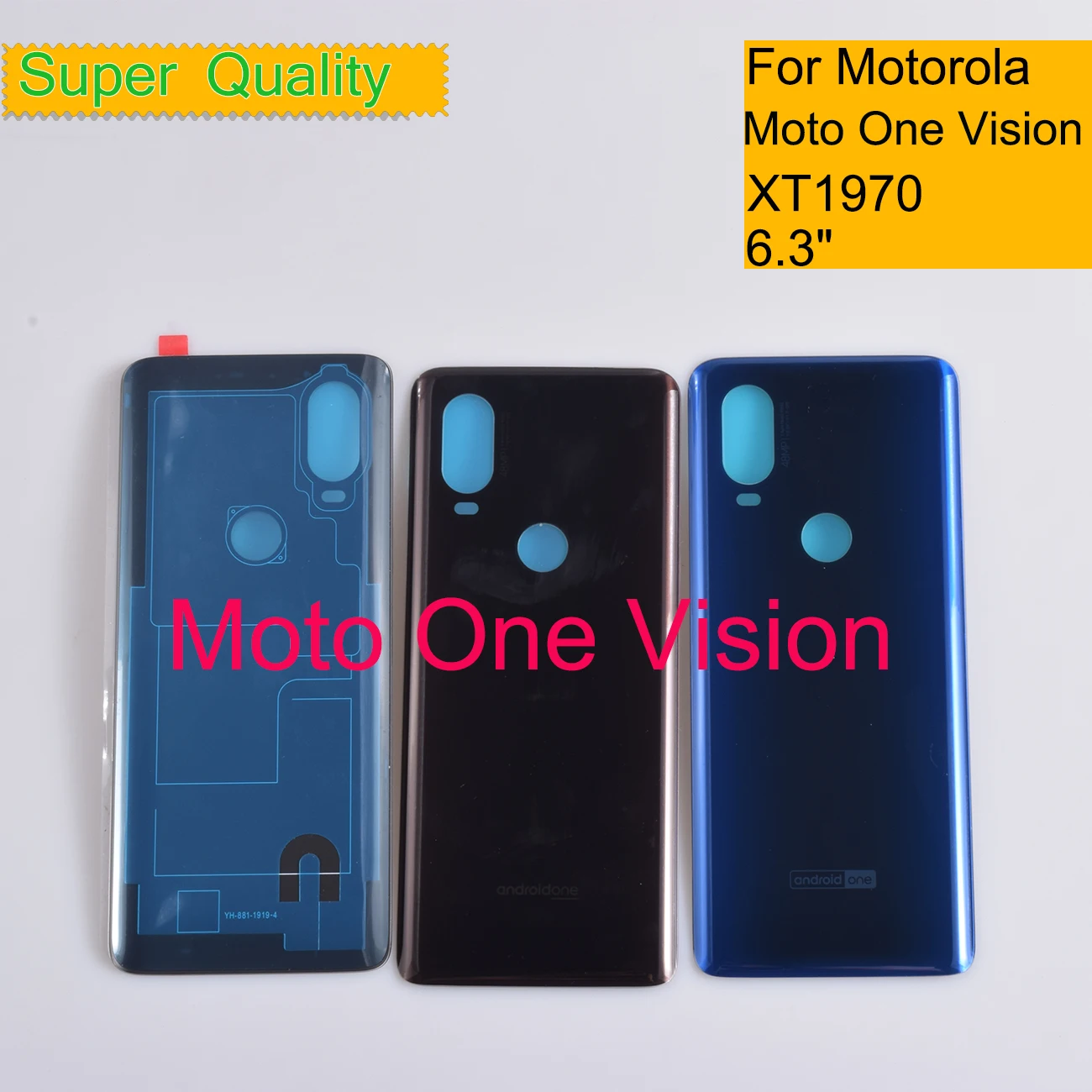 

10Pcs/Lot For Motorola Moto One Vision P50 XT1970 Housing Battery Cover Back Cover Case Rear Door Chassis Shell Replacement