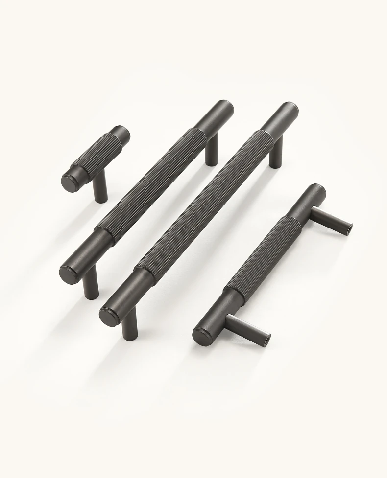 Dooroom Messingstreifen-Möbelgriffe, schwarz, geradlinig, für Kleiderschrank, Kommode, Schrank, Schublade, Schuhschrank, Weinschrank, Zuggriffe – Detail 8