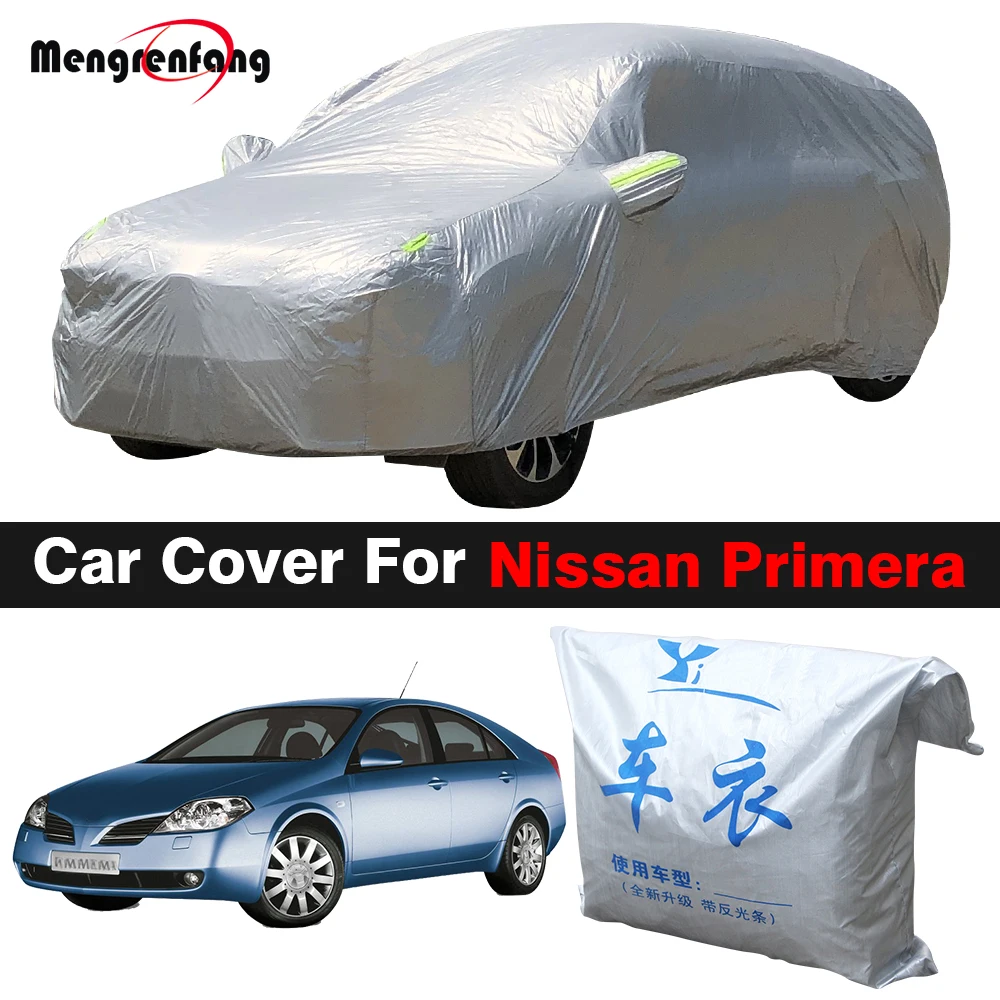 

Full Car Cover For Nissan Primera Outdoor Sun Shade Anti-UV Snow Rain Dust Resistant Windproof Auto Cover