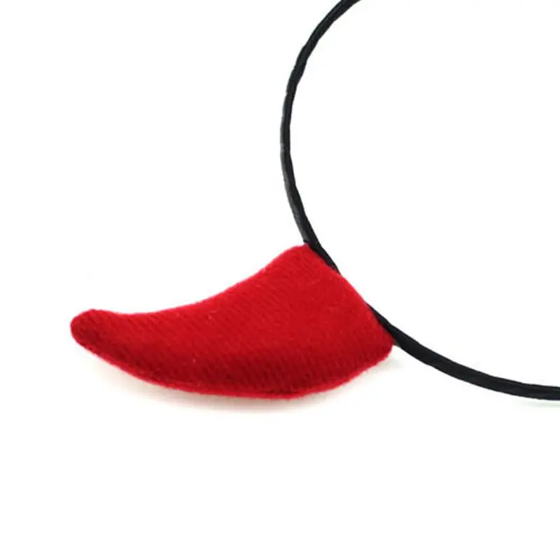 Adult Children Kids Demon Red Ox Horn Hair Hoop Cloth Wrapped Headband Halloween Christmas Costume Cosplay Dropship