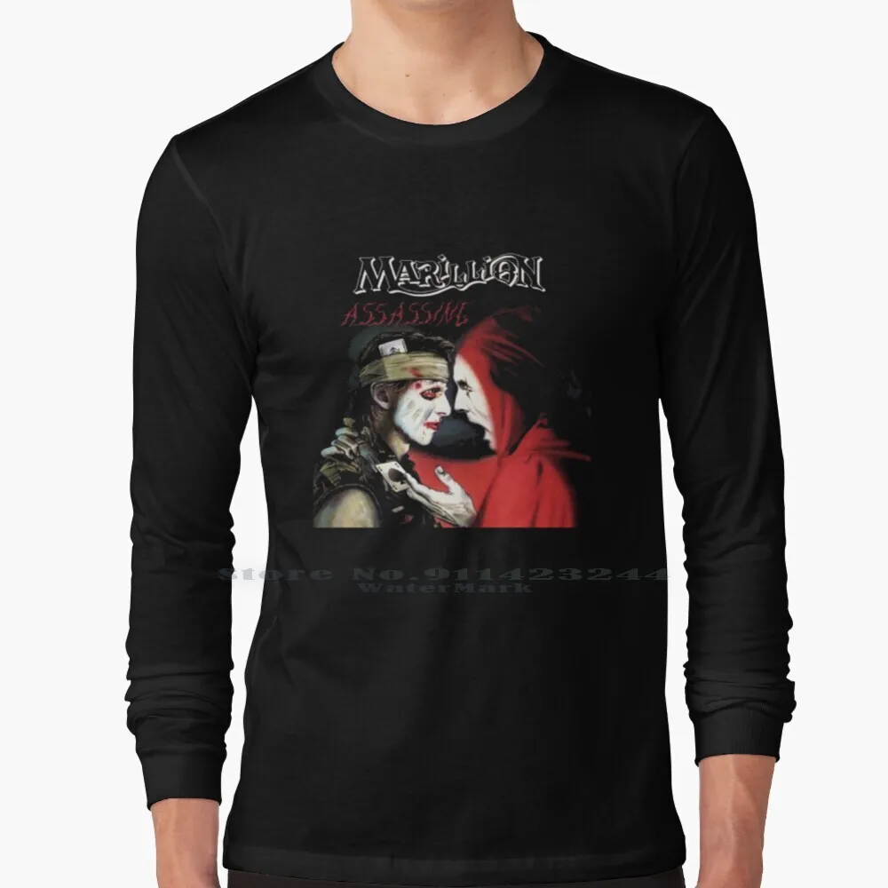 Assassing 100% Cotton Long Sleeve T Shirt Marillion Assassing Real To Real Show And Perform Mariilion Music Marillion Band