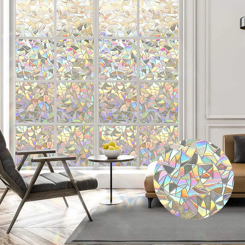 

Self-Adhesive Vinyl Window Film, Heat Insulation, Rainbow Effect, UV Protection, Kitchen Decoration, Wall Stickers