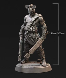 1/24 75Mm 1/18 100Mm Resin Model Kits De Undead Warrior Figuur Unpainted Geen Kleur RW-473