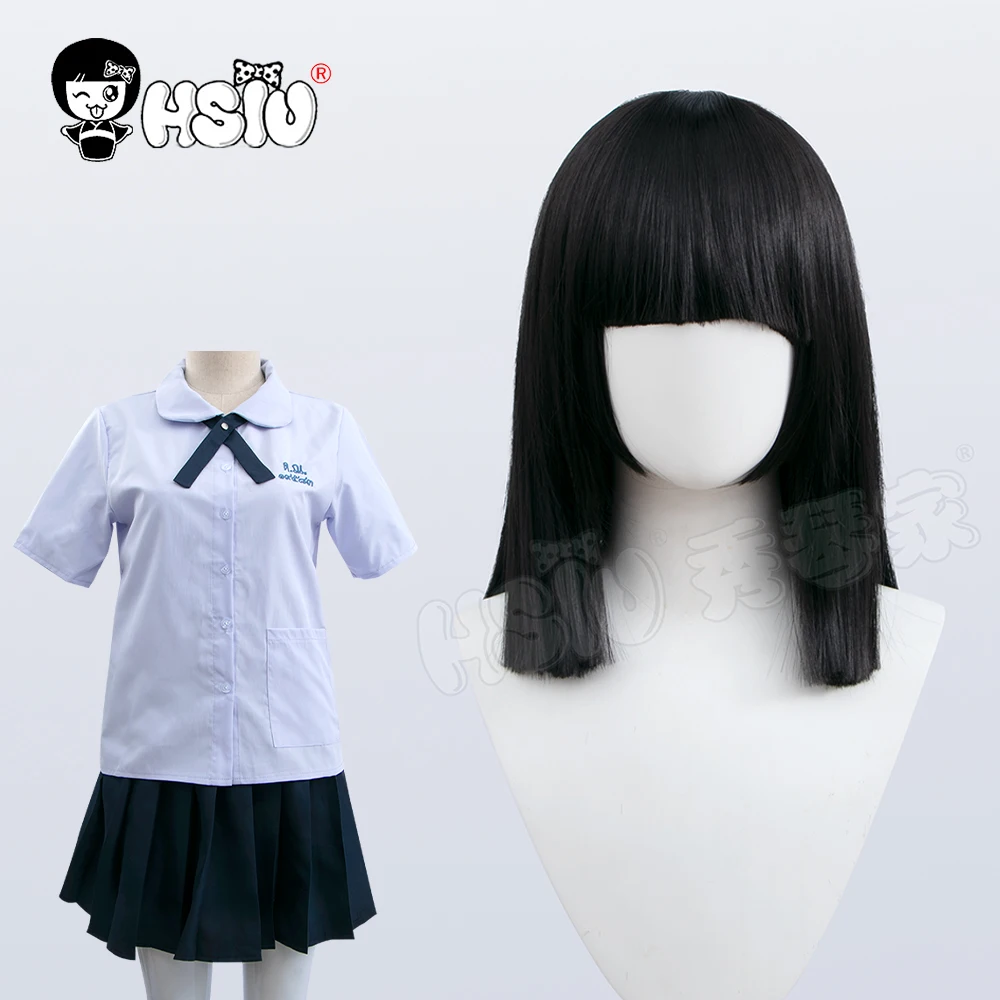 Nanno-Peluca de cosplay de fibra sintética para niña, uniforme universitario tailandés de talla grande, unifo escolar